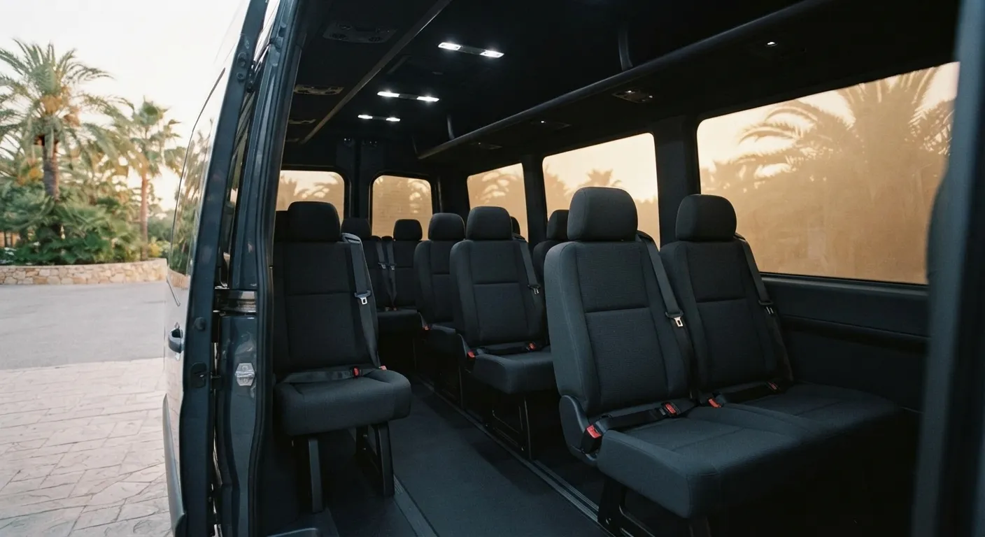 Illustrative image for Maxi van airport transfers Sydney: the passenger seats inside.